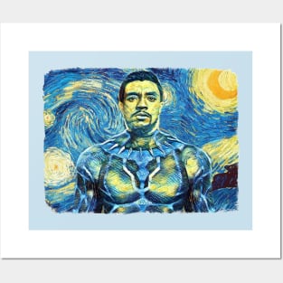 Black Panther Van Gogh Style Posters and Art
